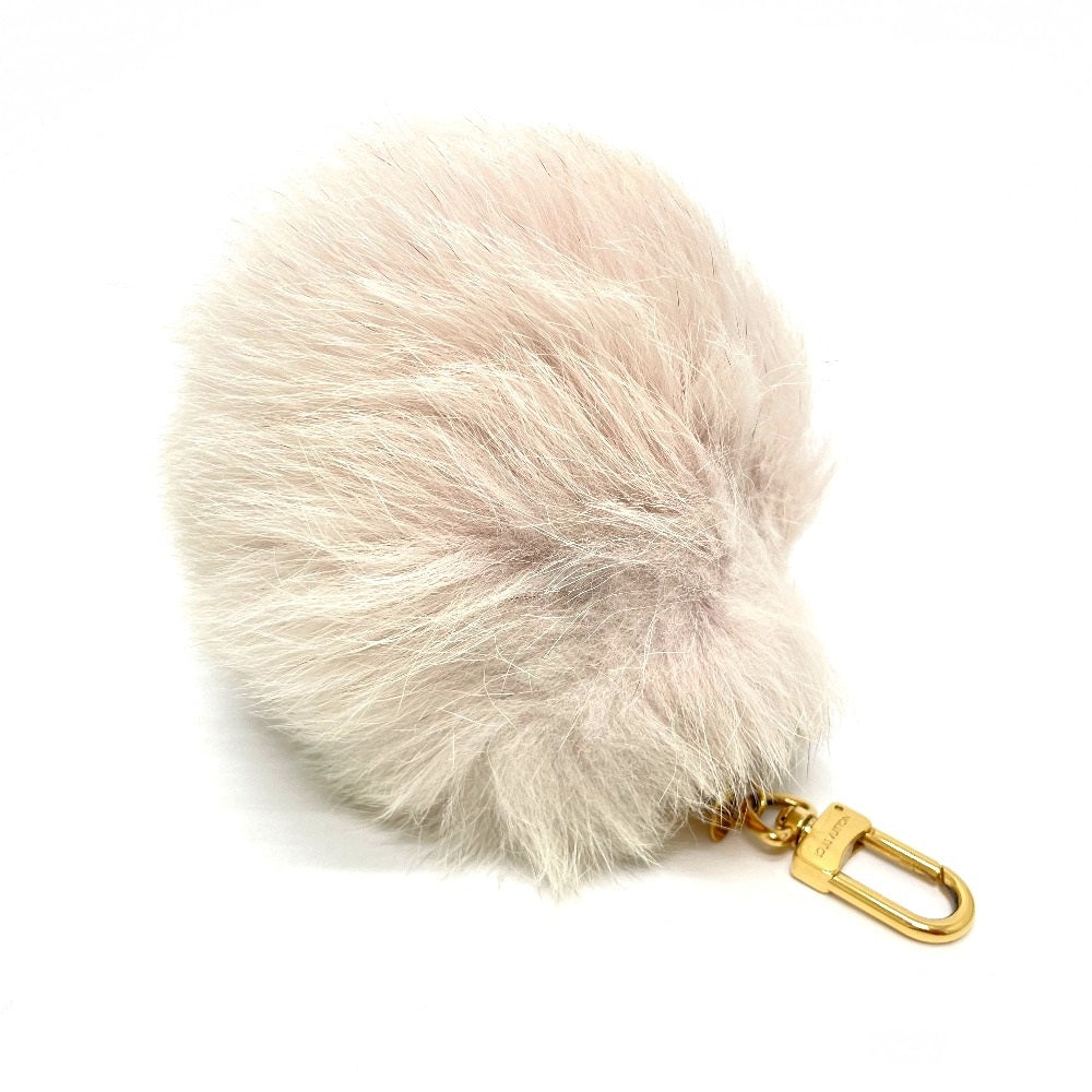 LOUIS VUITTON charm M67371 Fur, Metal pink key ring Fuzzy bubble
