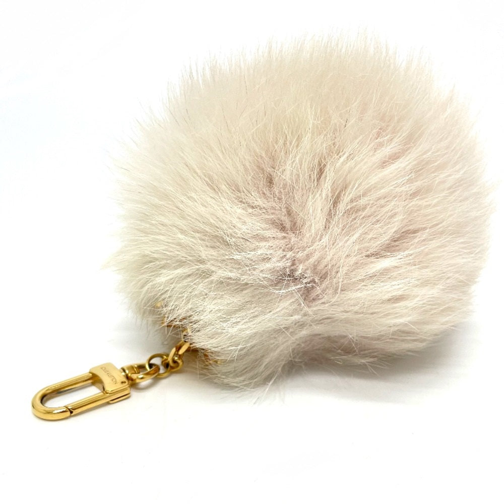 LOUIS VUITTON charm M67371 Fur, Metal pink key ring Fuzzy bubble