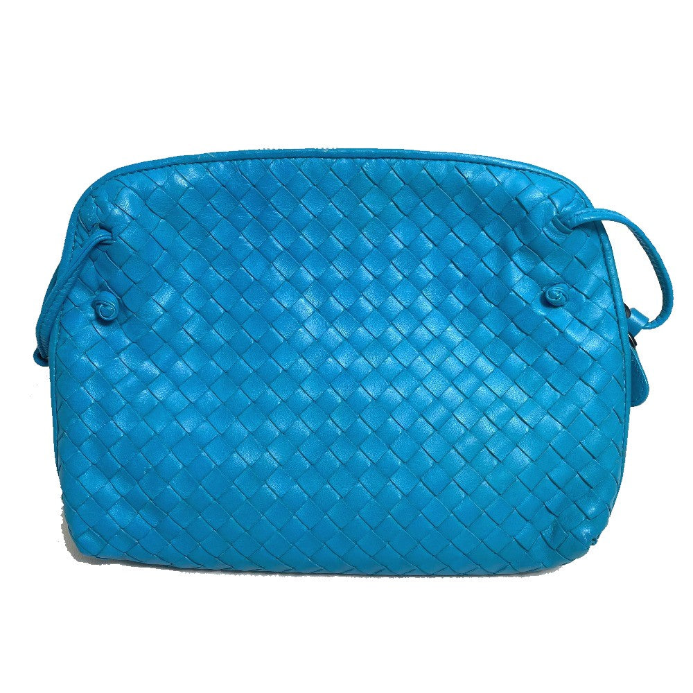 BOTTEGAVENETA Shoulder Bag 245354 Lamb leather blue INTRECCIATO Nodini Women