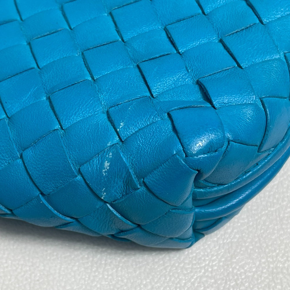 BOTTEGAVENETA Shoulder Bag 245354 Lamb leather blue INTRECCIATO Nodini Women