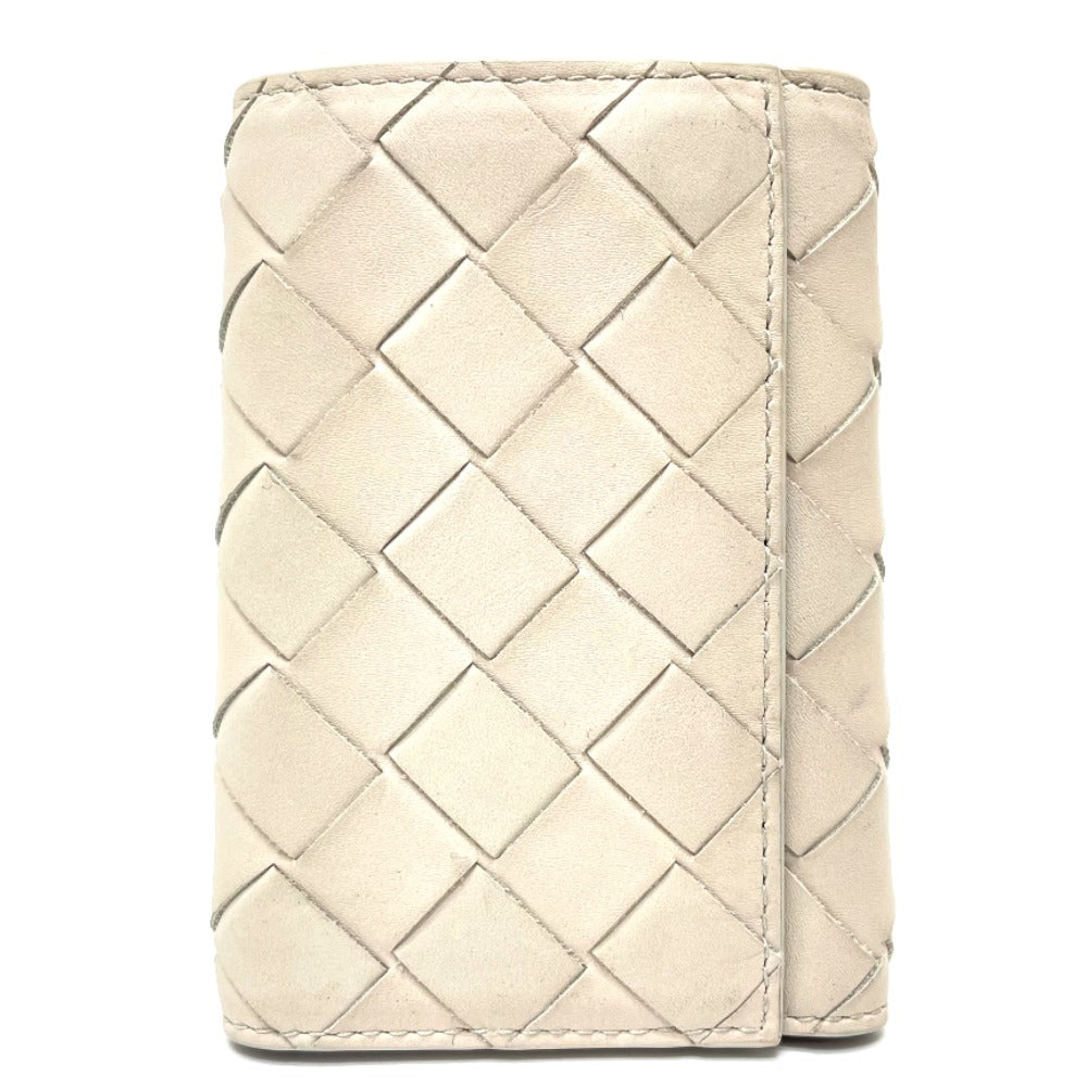 BOTTEGAVENETA Key case Key holder  630336 leather off white INTRECCIATO Key ring unisex(Unisex)