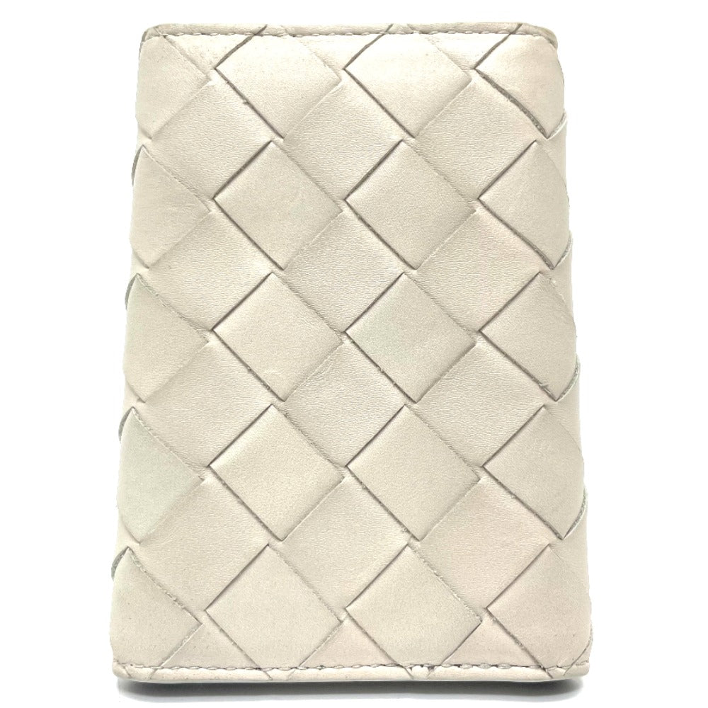 BOTTEGAVENETA Key case Key holder  630336 leather off white INTRECCIATO Key ring unisex(Unisex)