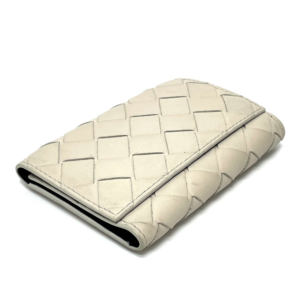 BOTTEGAVENETA Key case Key holder  630336 leather off white INTRECCIATO Key ring unisex(Unisex)