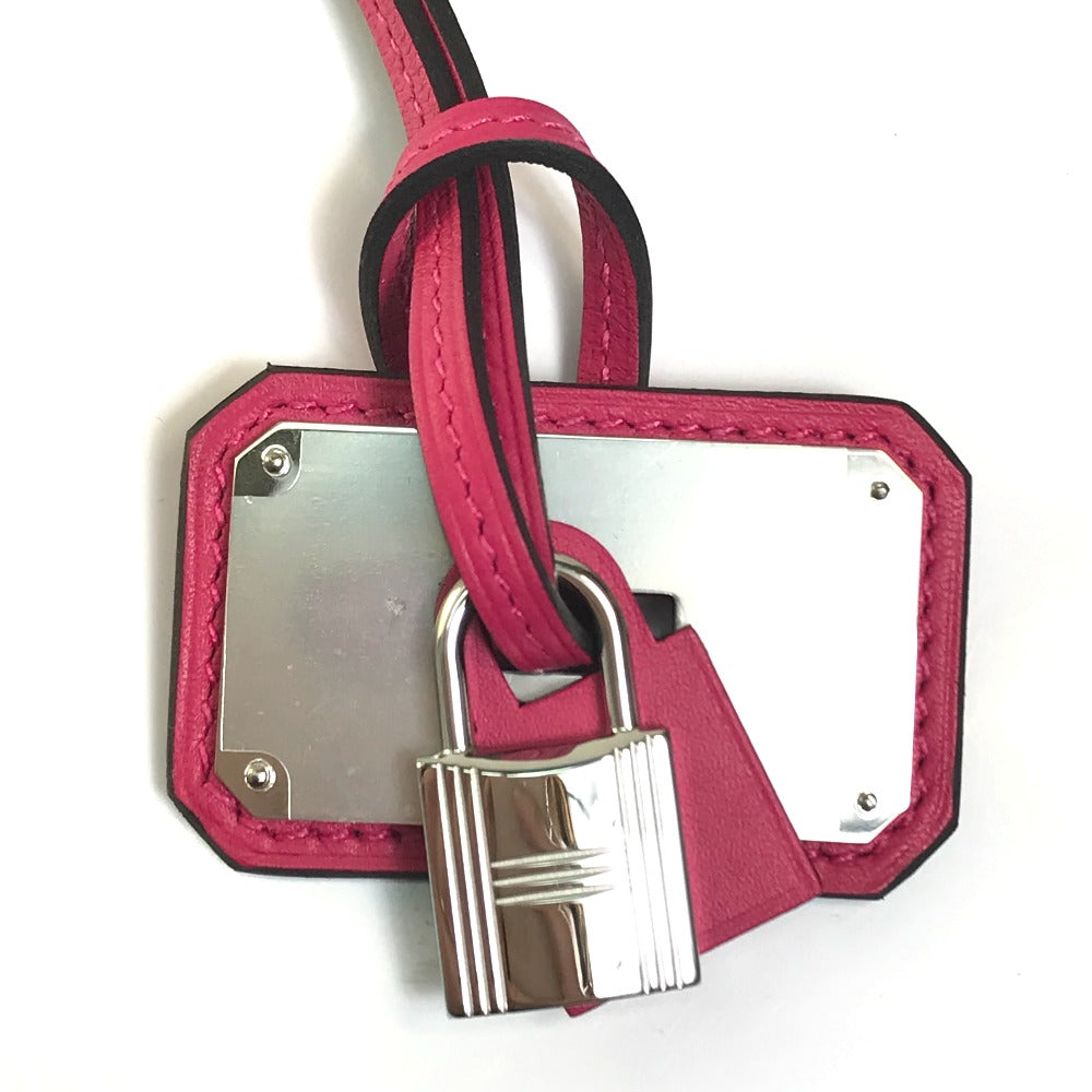HERMES Necklace Vaux Swift Pink type Pendant Okelley GM Women