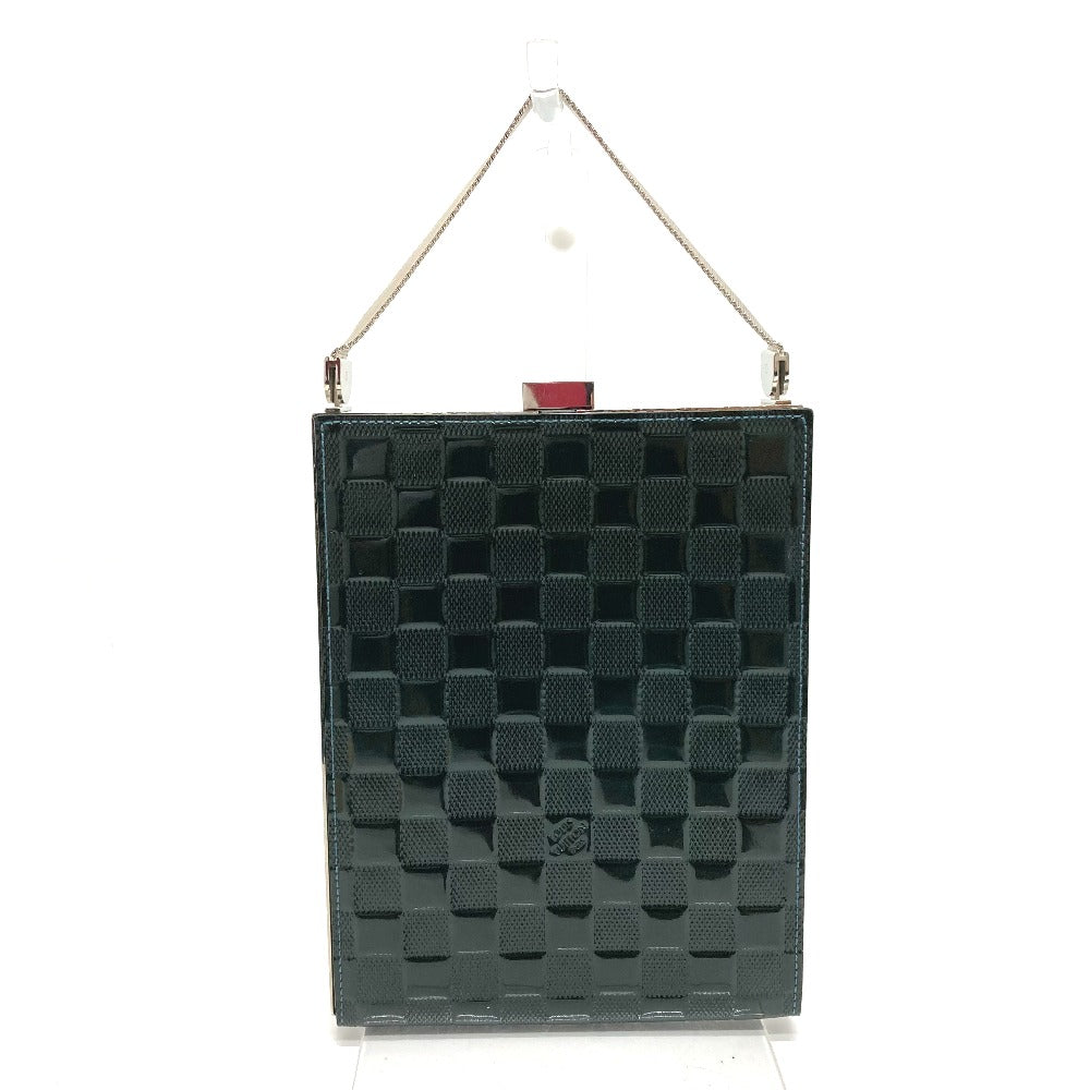 LOUIS VUITTON Handbag M92105 Patent Leather, Damier Vernis Dark green Damier Vernis Anju GM