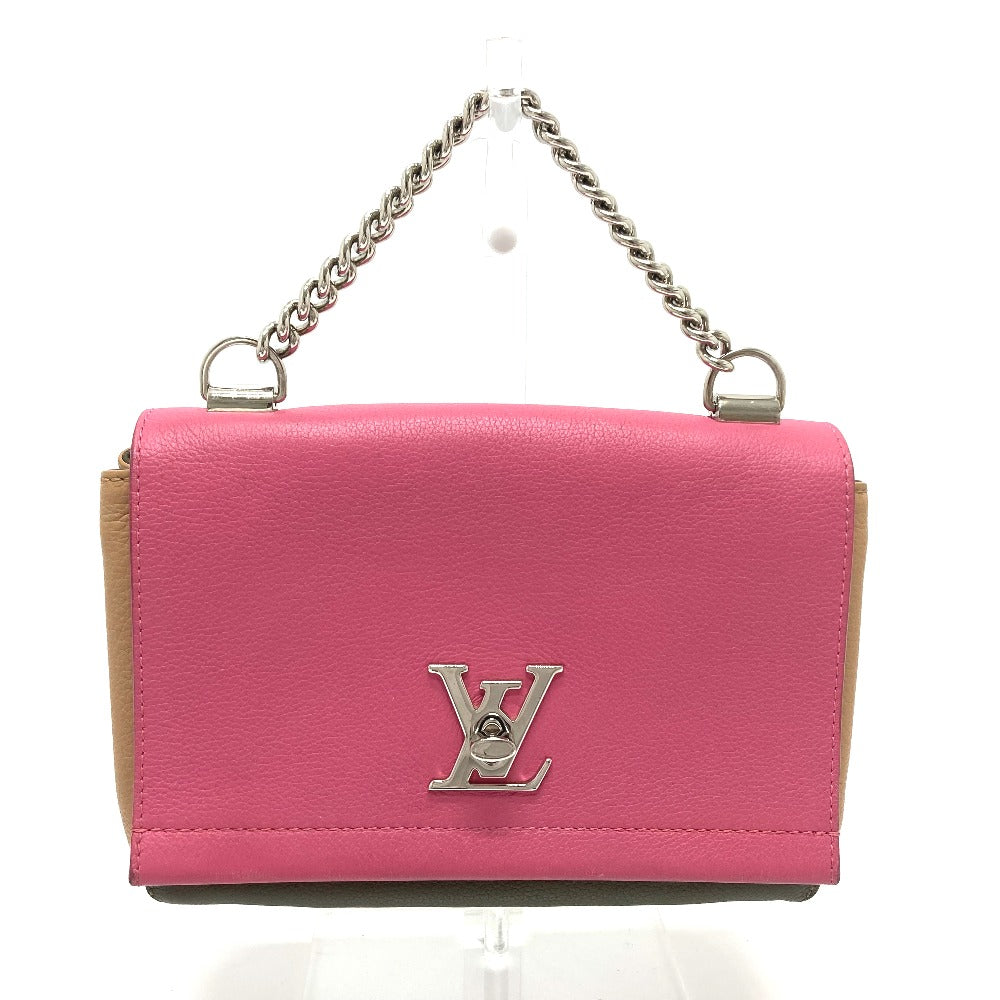 LOUIS VUITTON Shoulder Bag M54103 leather Pink x Khaki x Beige Tricolor Rock Me 2 BB Women
