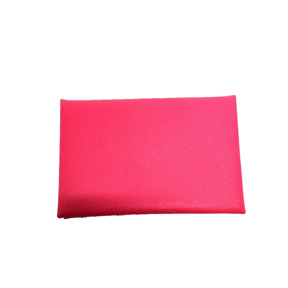HERMES Card Case Epsom pink Bifold Wallet Calvi Women