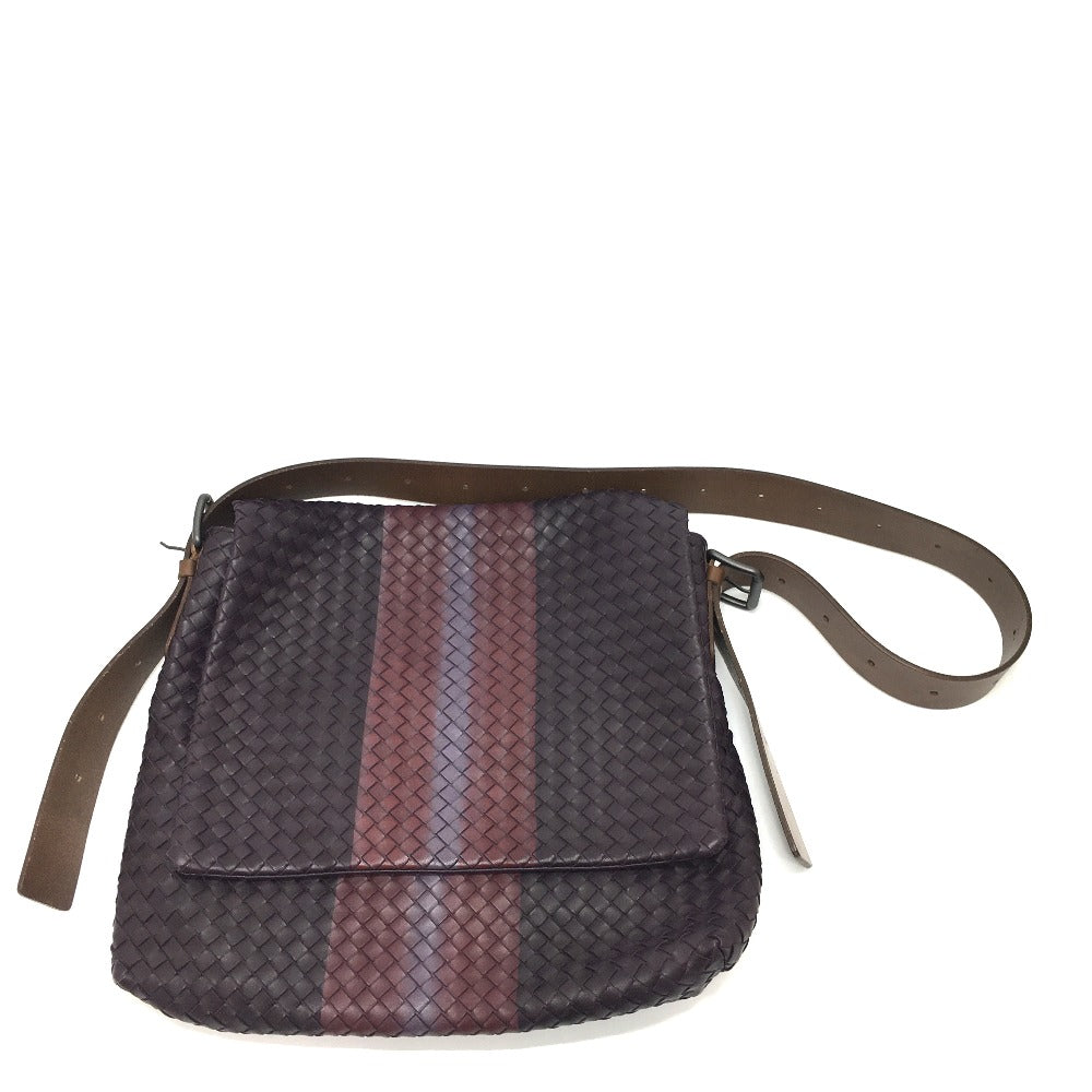 BOTTEGAVENETA Shoulder Bag 161314 leather Brown INTRECCIATO Messenger mens