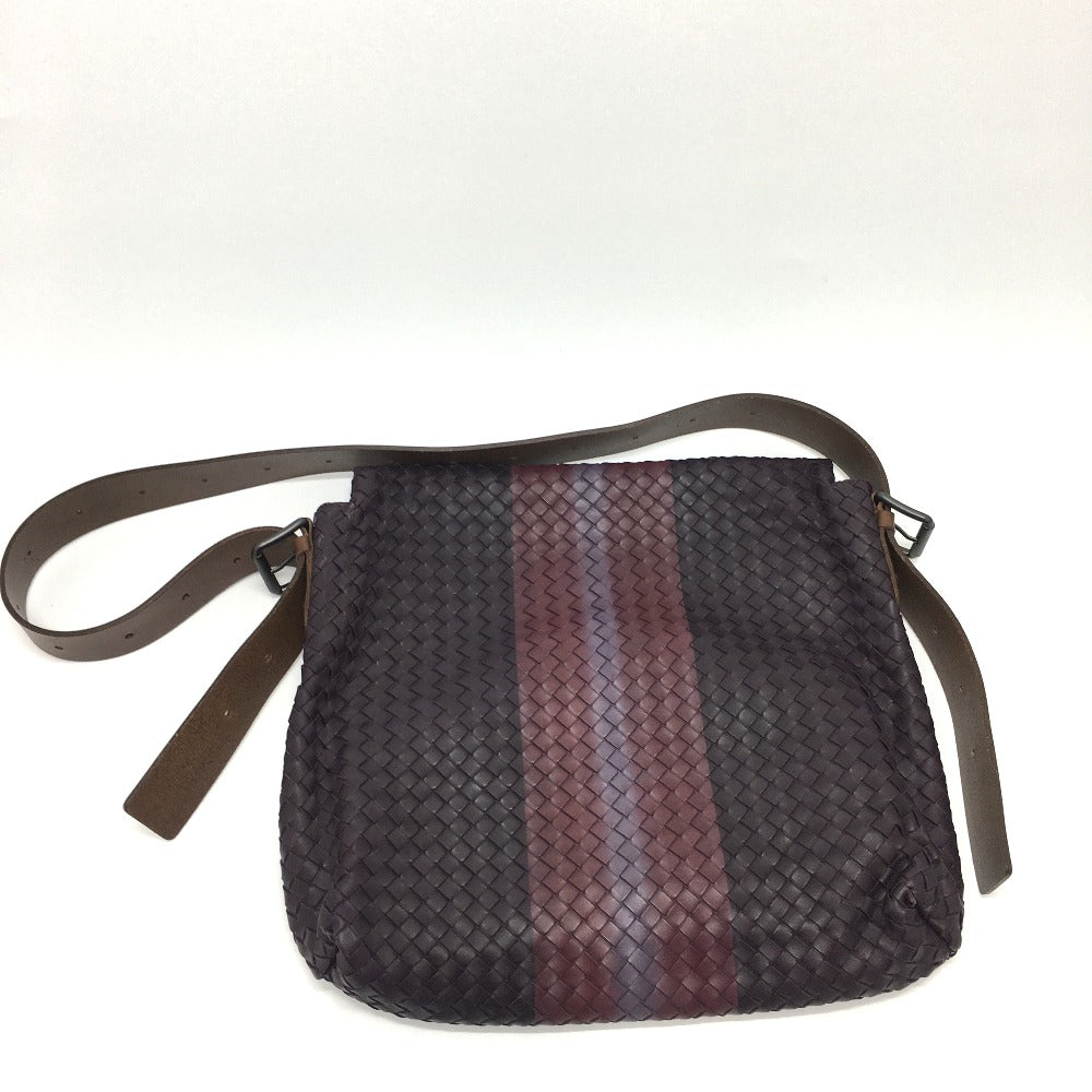 BOTTEGAVENETA Shoulder Bag 161314 leather Brown INTRECCIATO Messenger mens