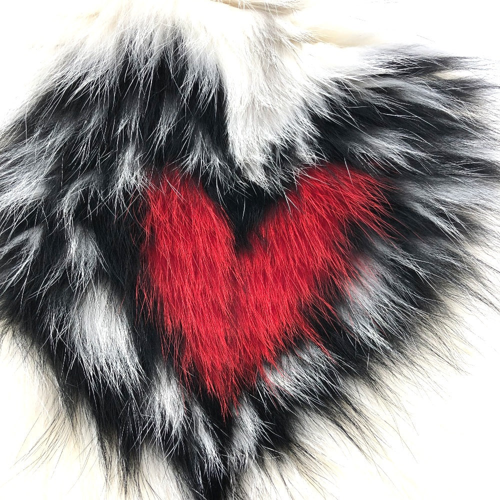 Dior Scarf 86FUR250I820 Nylon White / red / black heart scarf Women