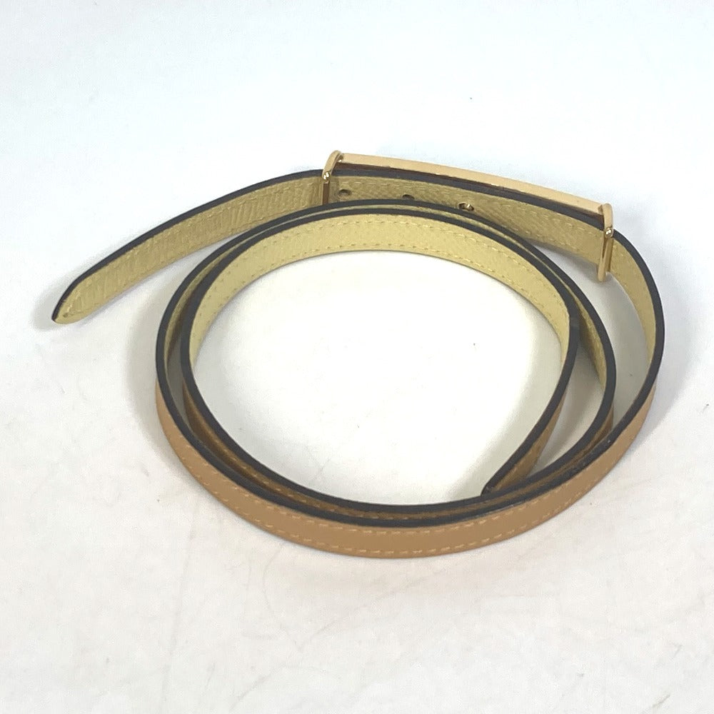 HERMES belt leather yellow Thin belt Women 70