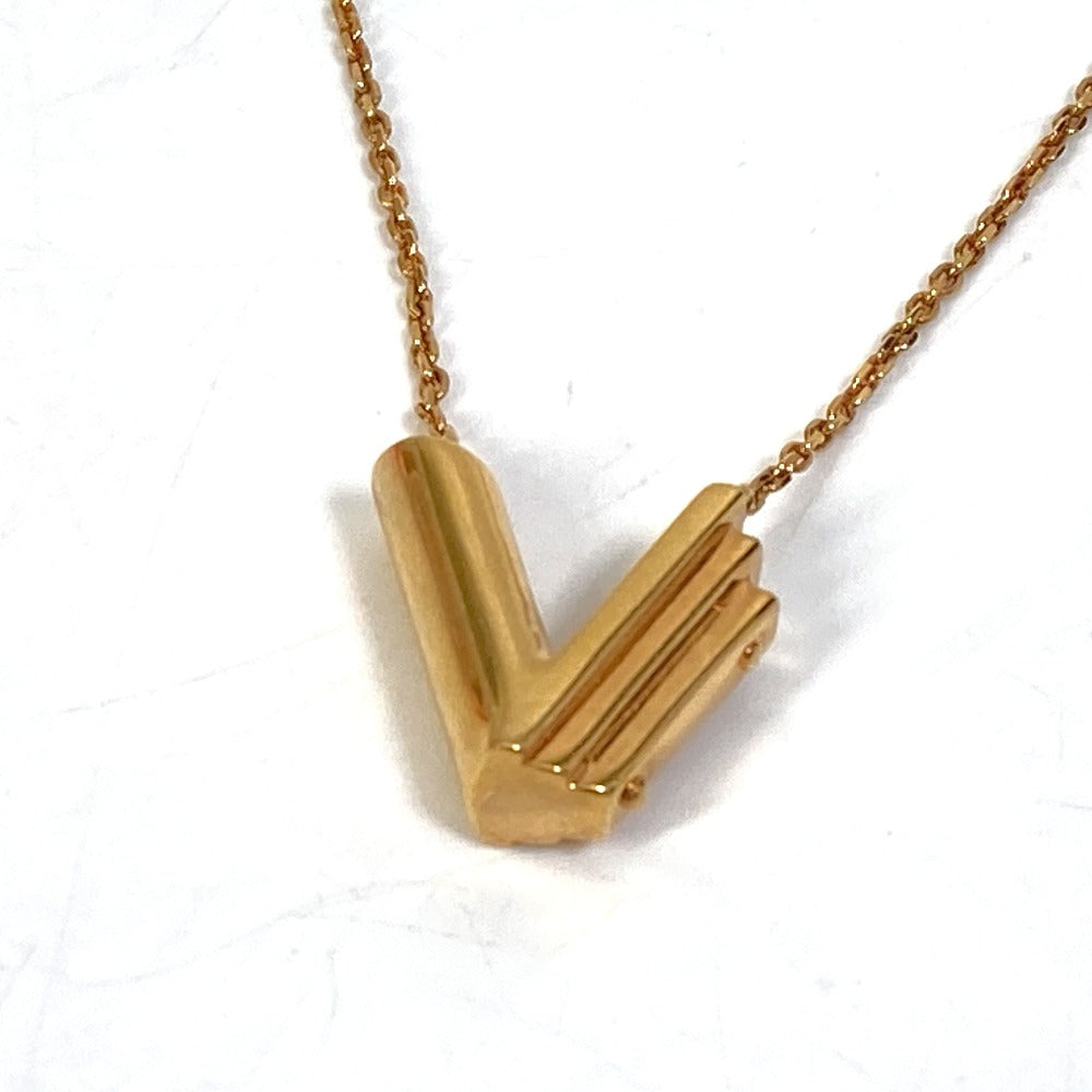 LOUIS VUITTON Necklace M61077 Gold Plated gold LV&ME Initial "V"