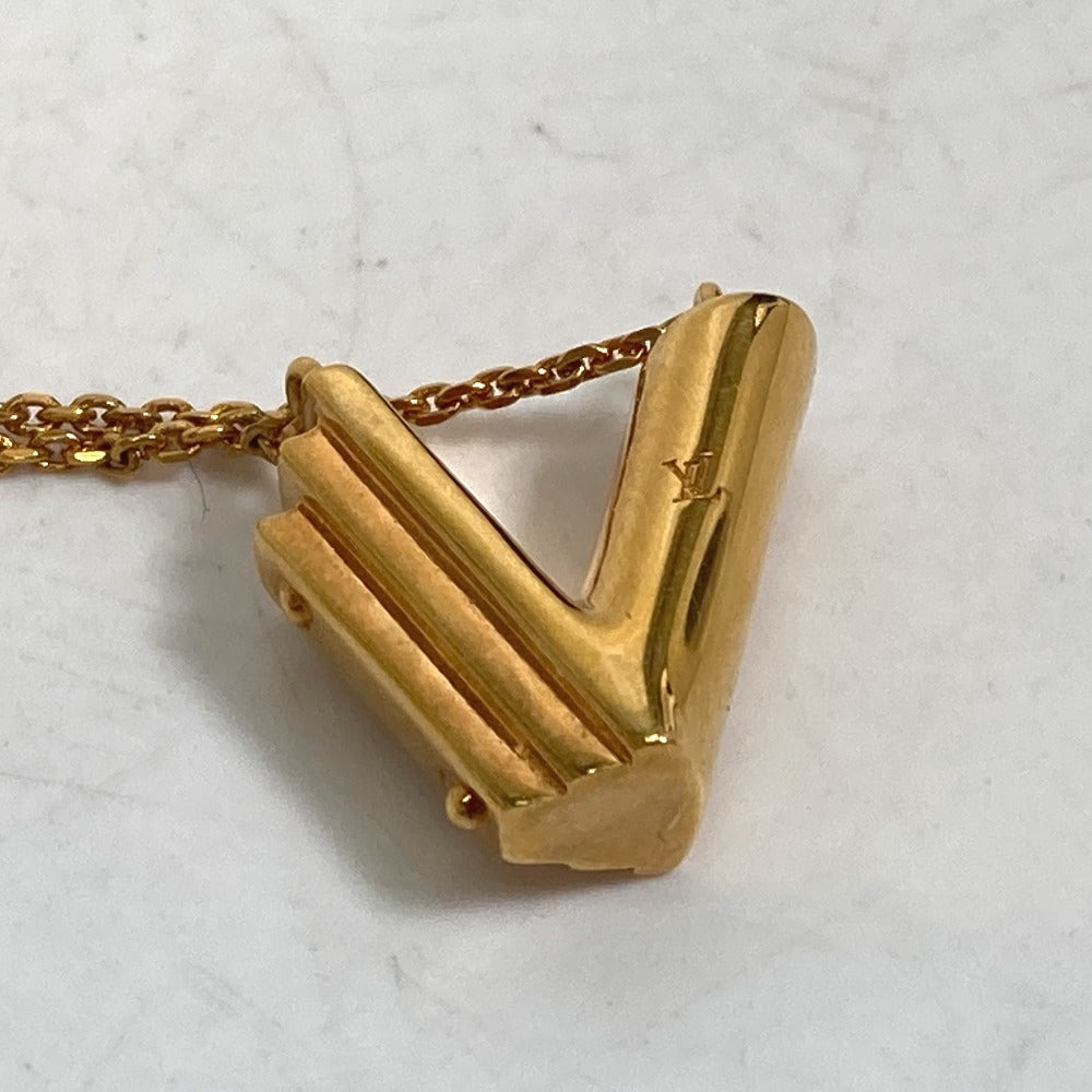 LOUIS VUITTON Necklace M61077 Gold Plated gold LV&ME Initial "V"