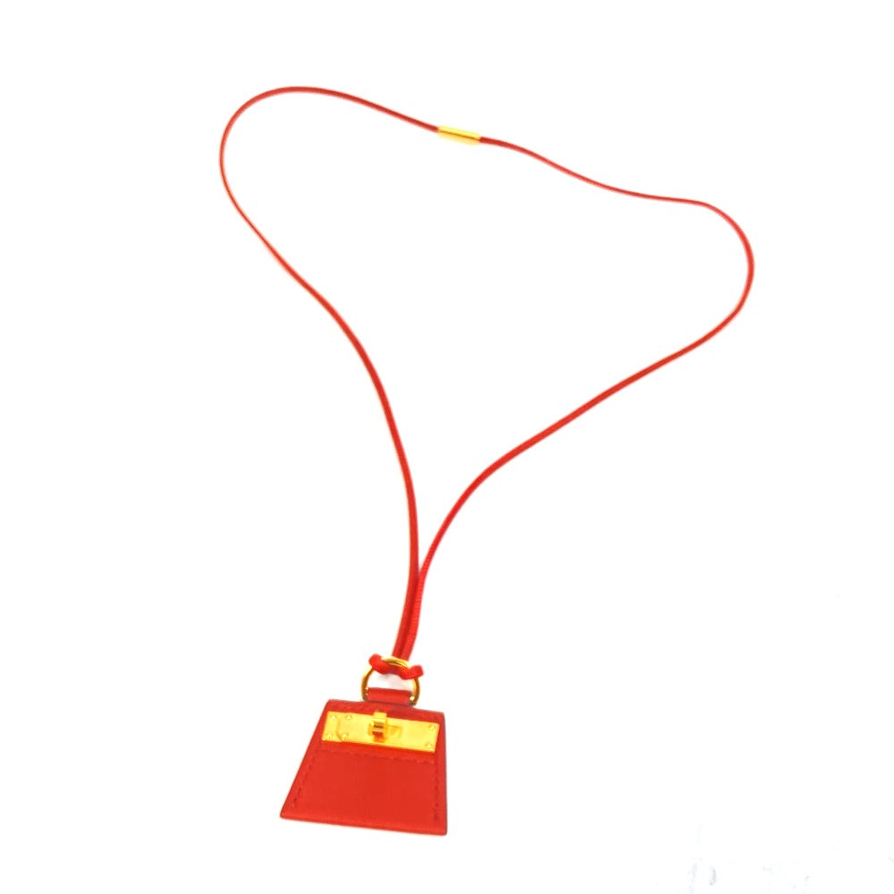 HERMES Necklace Swift Brown Fashion Accessories Mont Petit Kelly PM Women