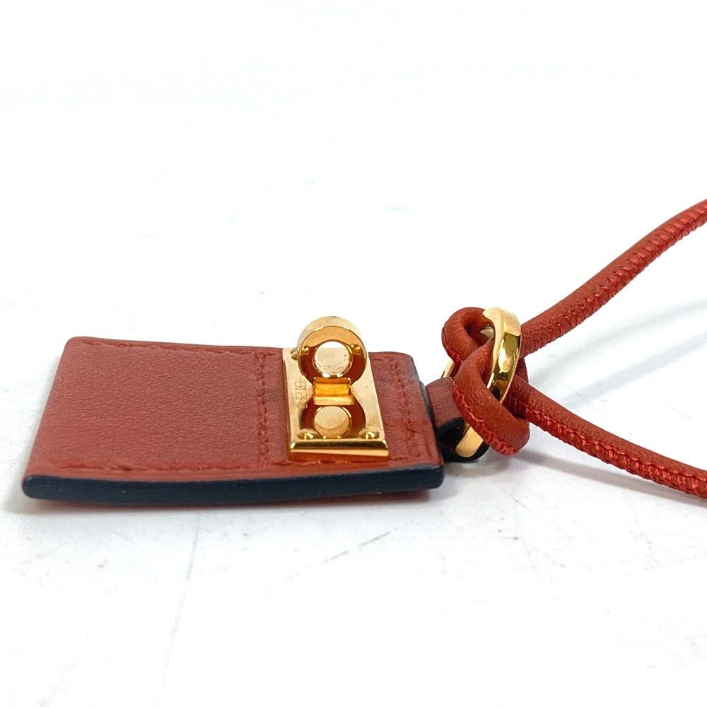 HERMES Necklace Swift Brown Fashion Accessories Mont Petit Kelly PM Women
