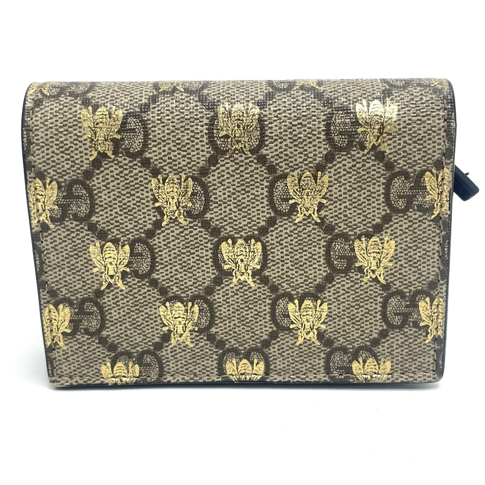 GUCCI Folded wallet 508057 GG Supreme Canvas beige GG BEE BEE mens
