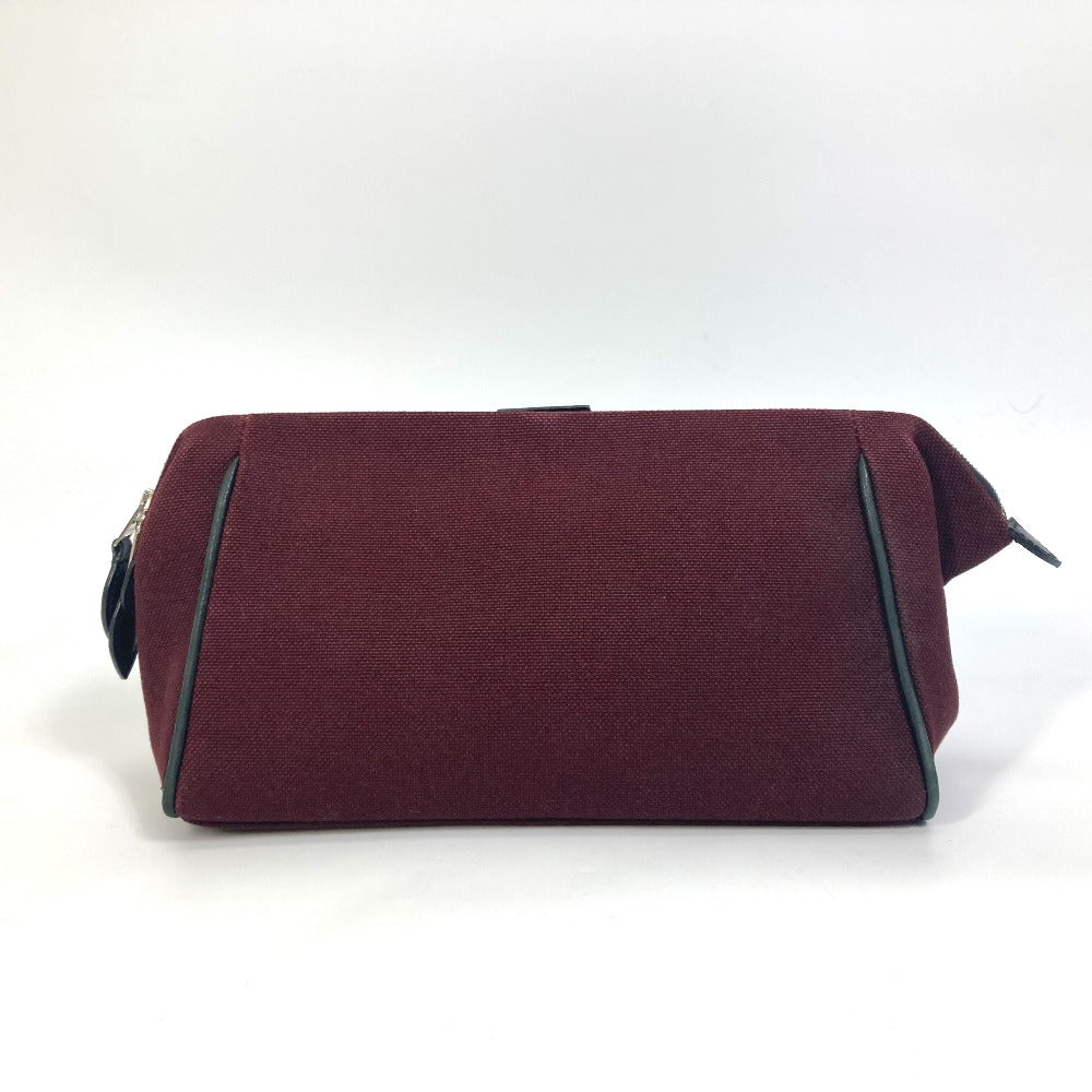 HERMES Clutch bag canvas Bordeaux Women