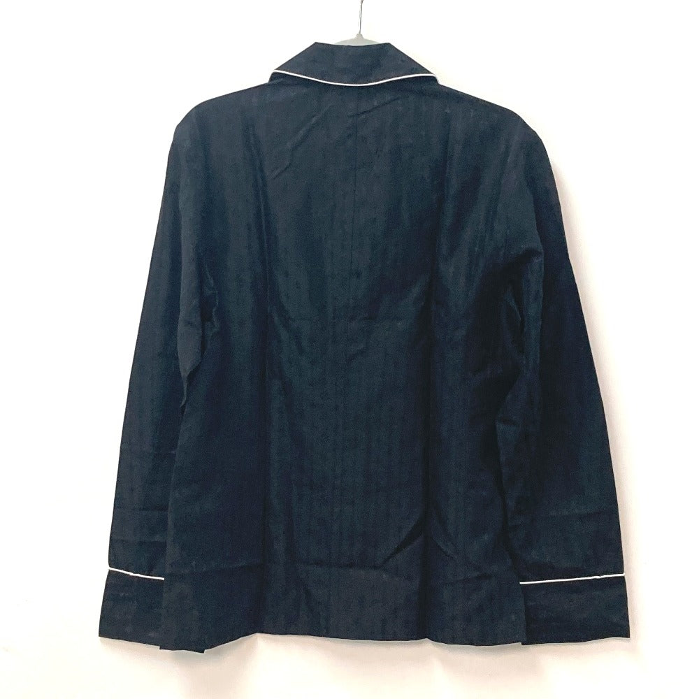 LOUIS VUITTON Long sleeve shirt Cotton, Silk black Monogram pouch included pajama shirt mens XS