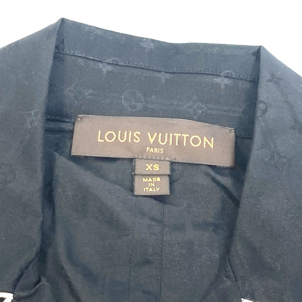 LOUIS VUITTON Long sleeve shirt Cotton, Silk black Monogram pouch included pajama shirt mens XS