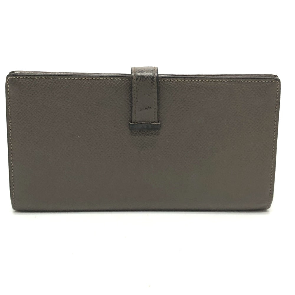 HERMES Long Wallet Purse Epsom Gray type HMetal Beansufla Women