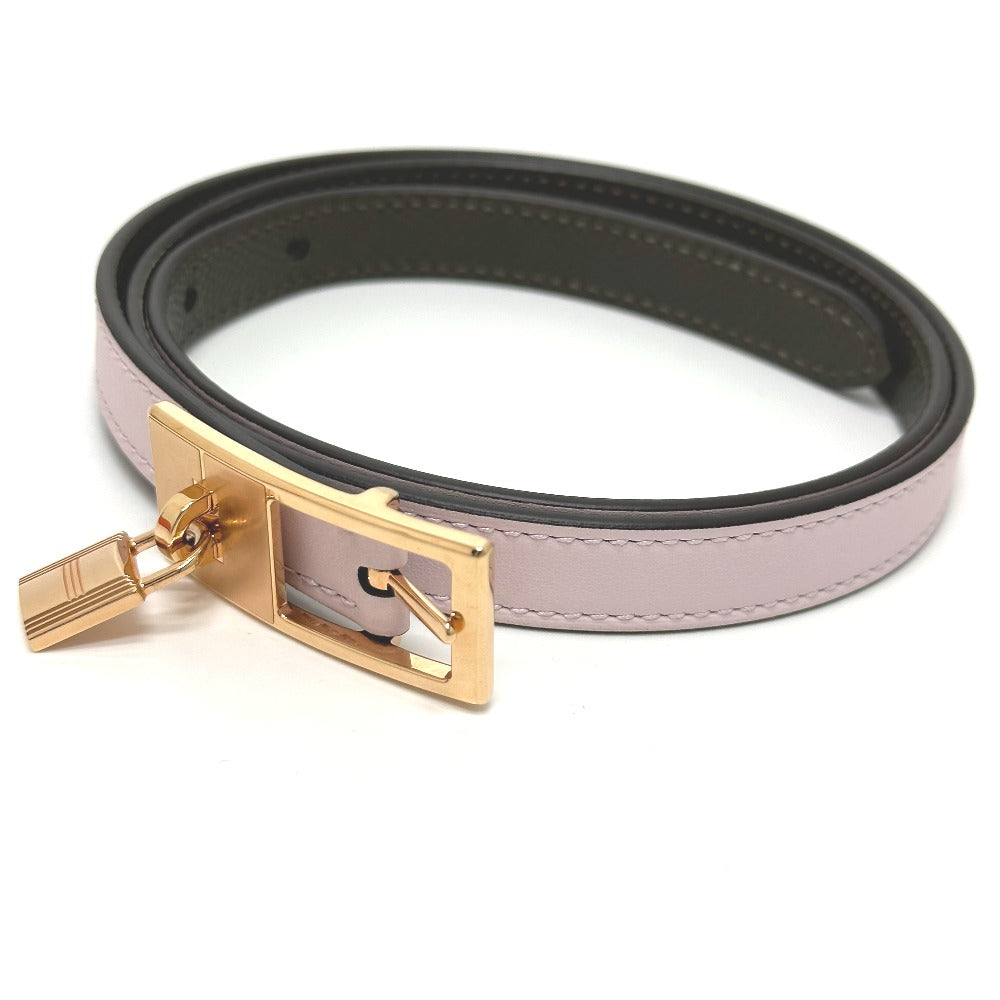 HERMES belt Vaux Swift, Epsom pink/khaki Cadena/fashion accessories Lucky 15 PM Women