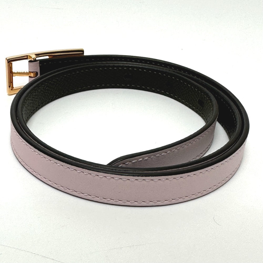 HERMES belt Vaux Swift, Epsom pink/khaki Cadena/fashion accessories Lucky 15 PM Women