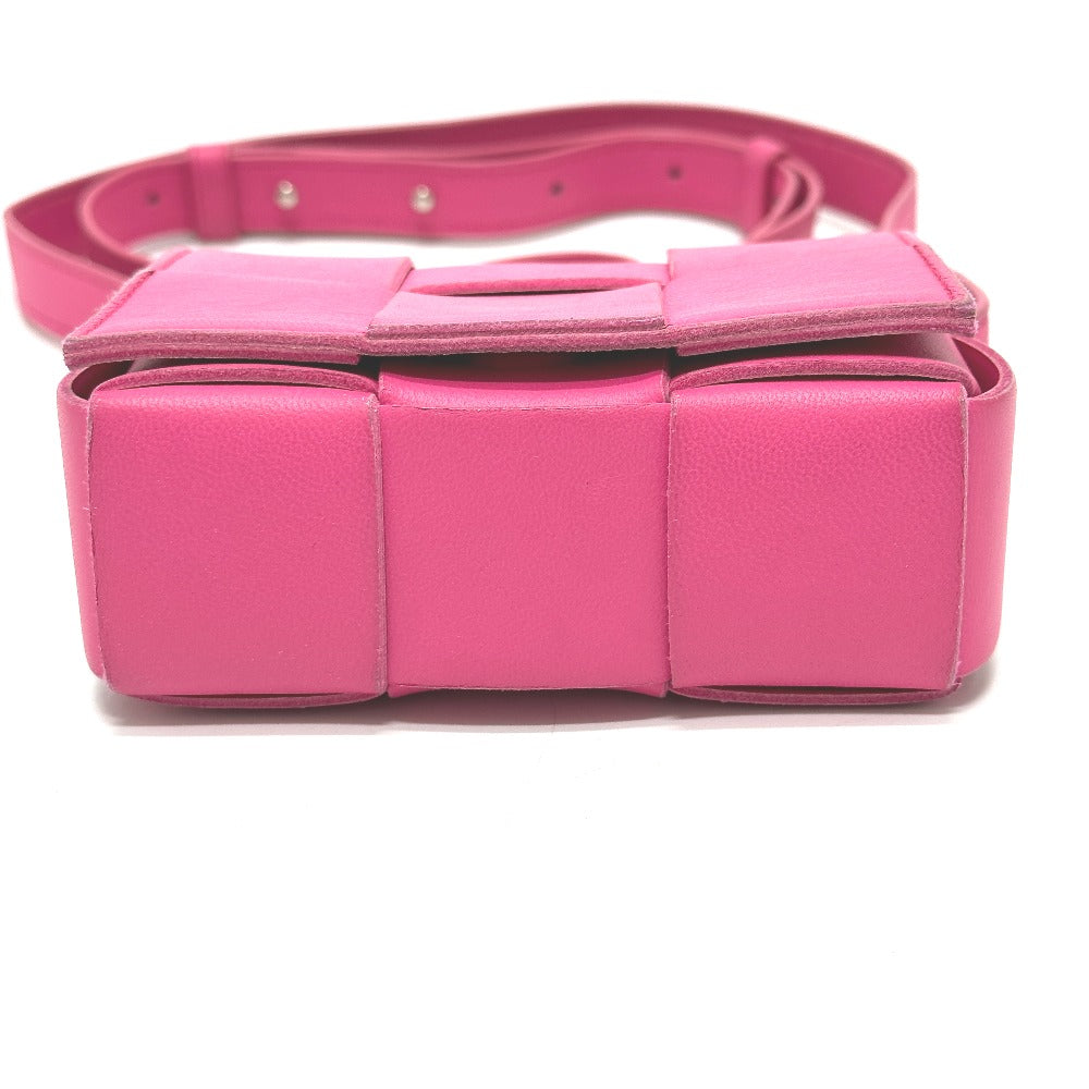 BOTTEGAVENETA Shoulder Bag leather pink MAXI INTRECCIATO cassette mini Women