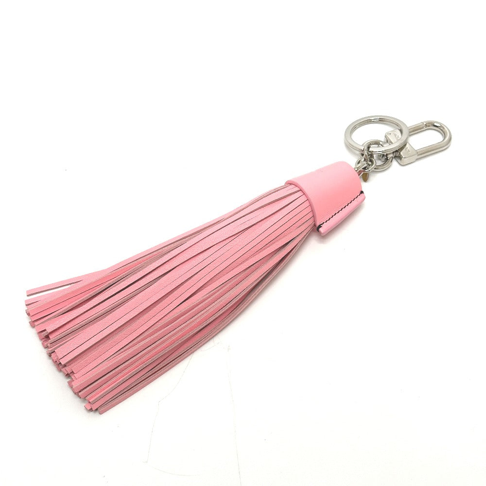 LOUIS VUITTON key ring MP1770 leather pink Tassel bag charm Women