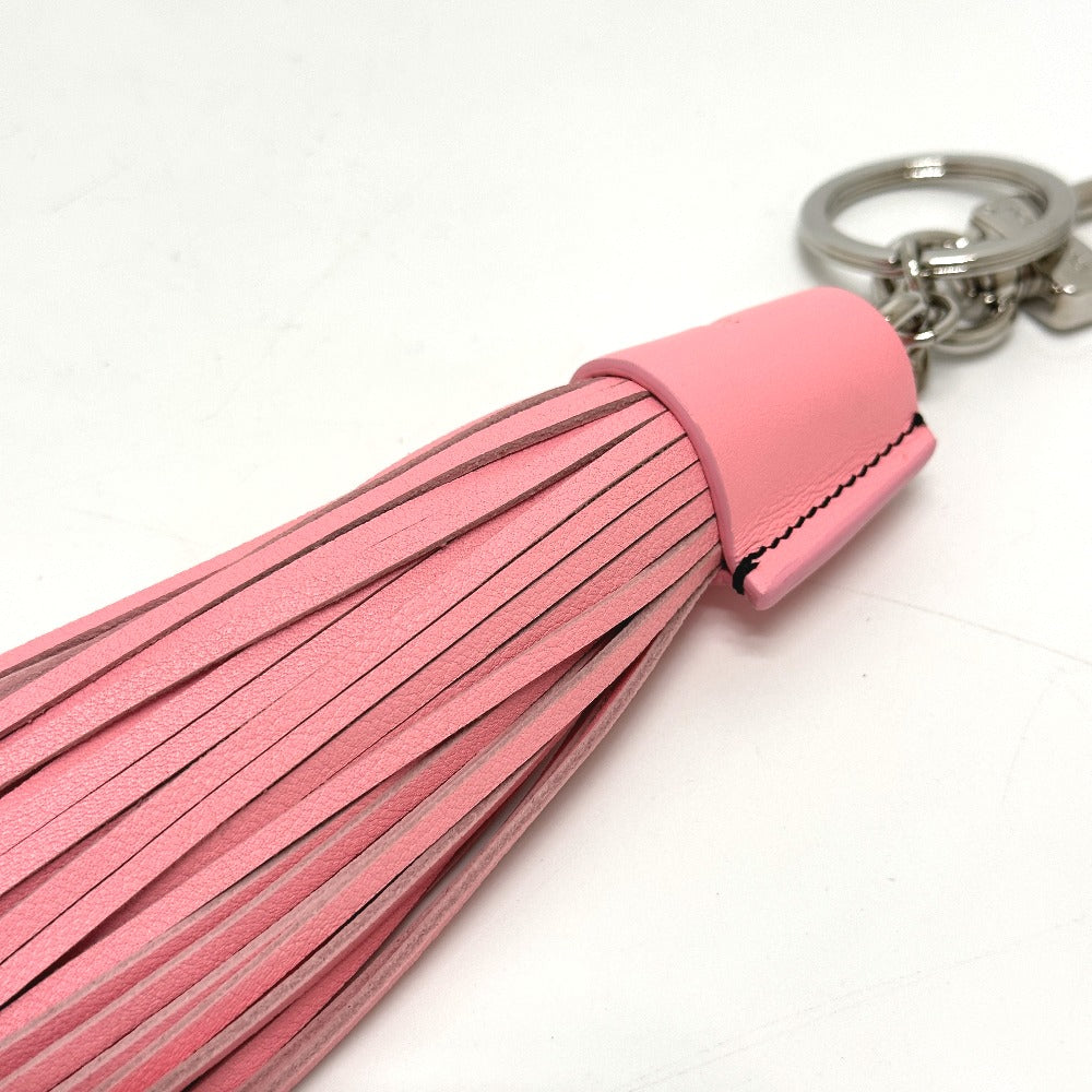 LOUIS VUITTON key ring MP1770 leather pink Tassel bag charm Women