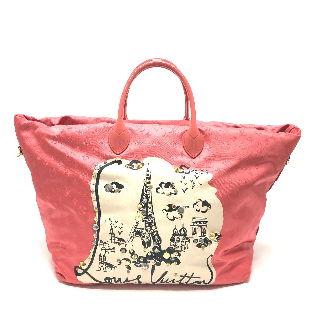 LOUIS VUITTON Tote Bag M94090 Nylon pink cruise line monogram Cava Nouvelle Vague Women