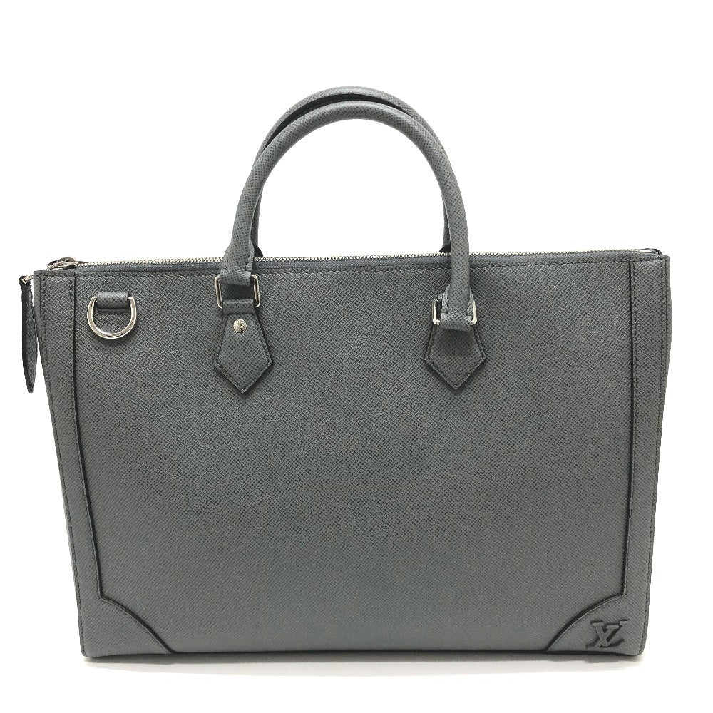 LOUIS VUITTON Business bag M30856 Taiga Leather gray Taiga Slim briefcase