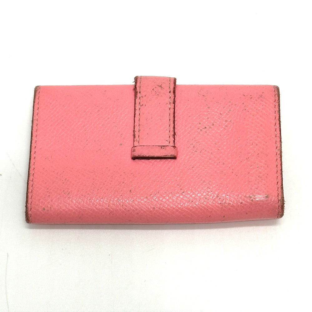 HERMES Key case Key holder  Epsom pink HMetal Bean Women