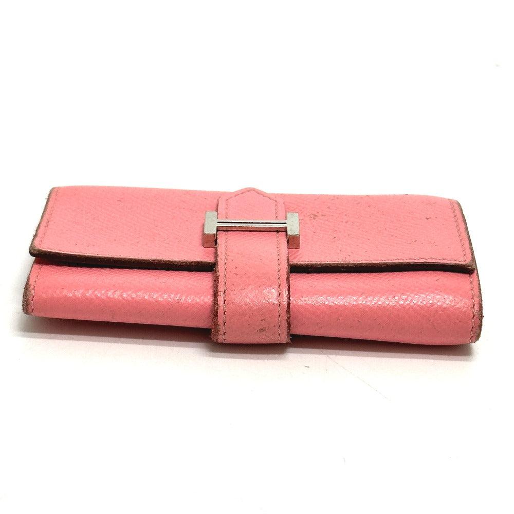 HERMES Key case Key holder  Epsom pink HMetal Bean Women