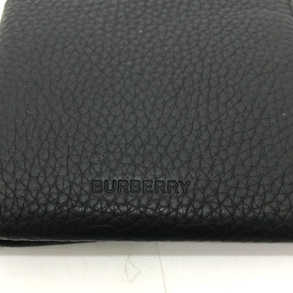 BURBERRY Folded wallet 8043377 leather black logo Wallet mens