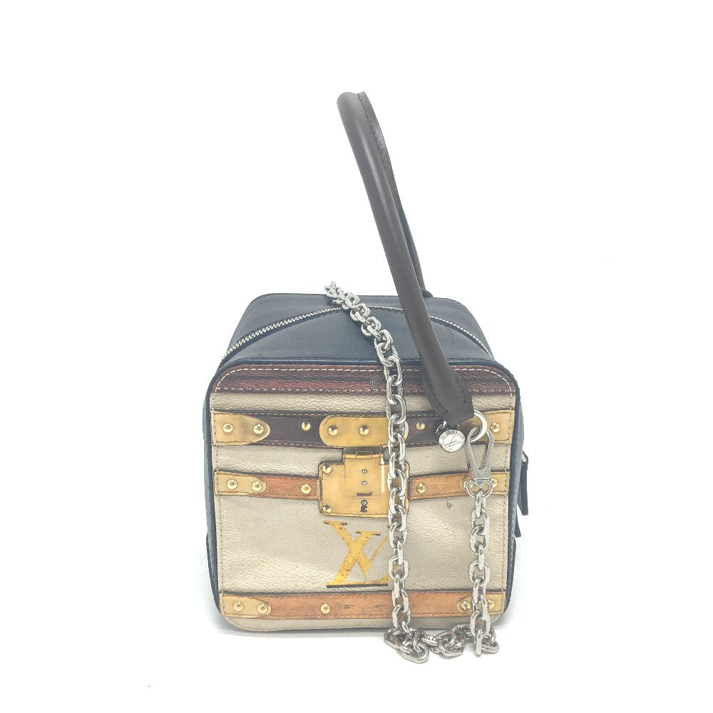 LOUIS VUITTON Handbag M52350 leather Black / beige Trompe l'oeil
