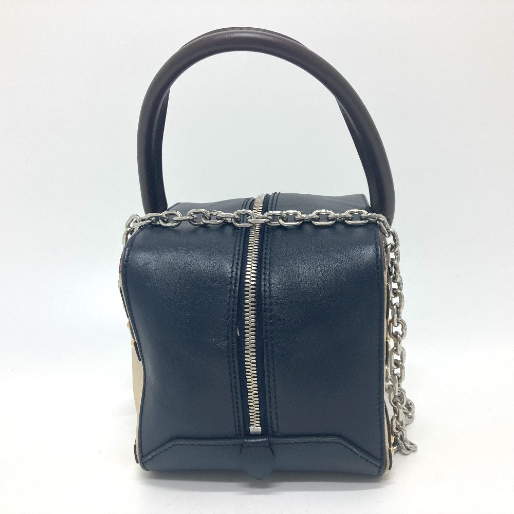 LOUIS VUITTON Handbag M52350 leather Black / beige Trompe l'oeil