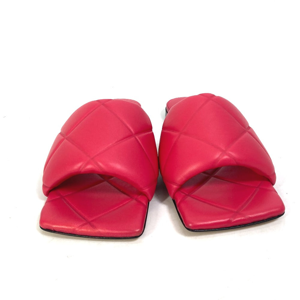 BOTTEGAVENETA Sandals 639940 leather Red type Rubber lid flat RUBBER LIDO Women 37.5