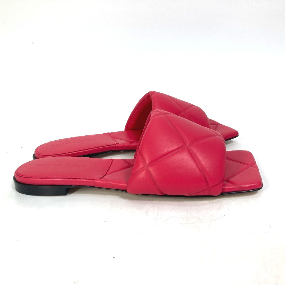BOTTEGAVENETA Sandals 639940 leather Red type Rubber lid flat RUBBER LIDO Women 37.5