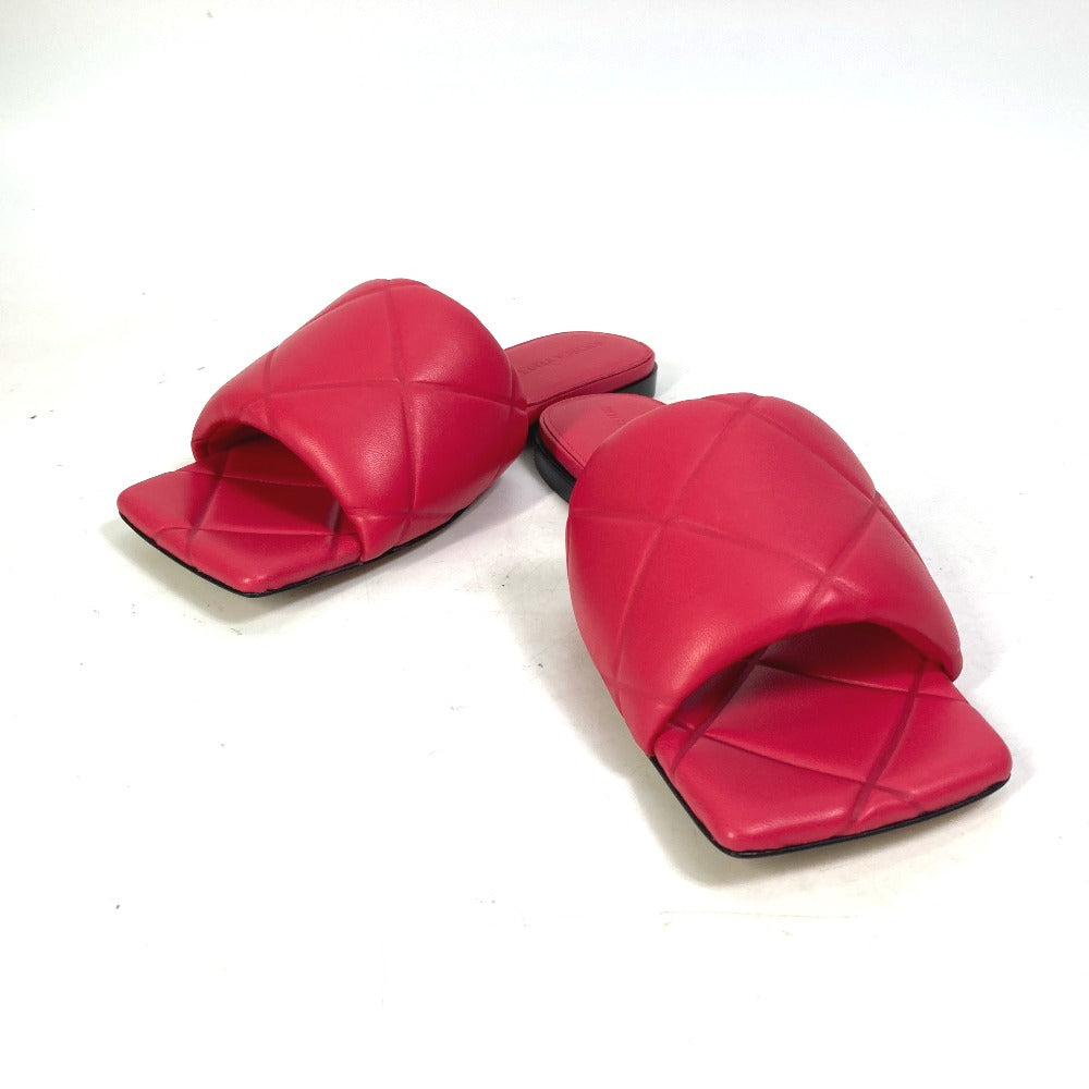 BOTTEGAVENETA Sandals 639940 leather Red type Rubber lid flat RUBBER LIDO Women 37