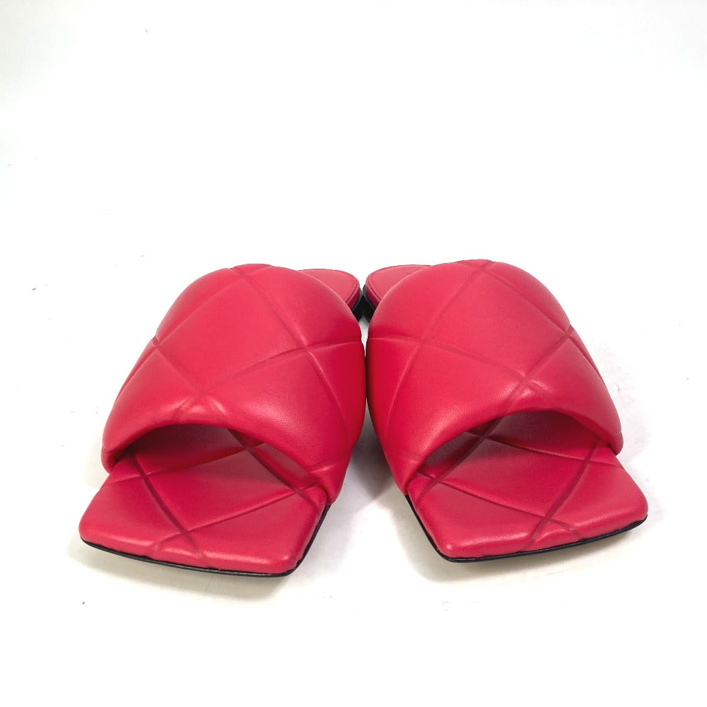 BOTTEGAVENETA Sandals 639940 leather Red type Rubber lid flat RUBBER LIDO Women 37
