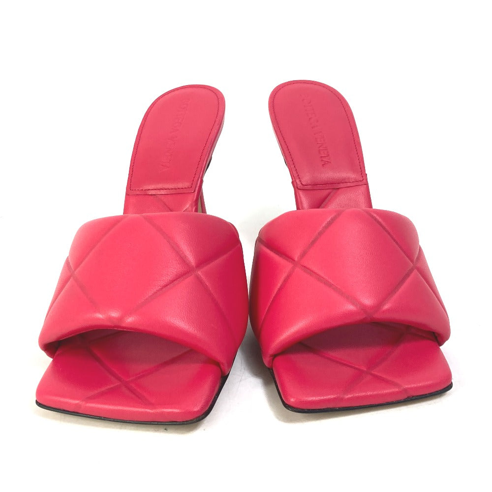 BOTTEGAVENETA Sandals 639943 leather Red type RUBBER LIDO MULES Women 36.5