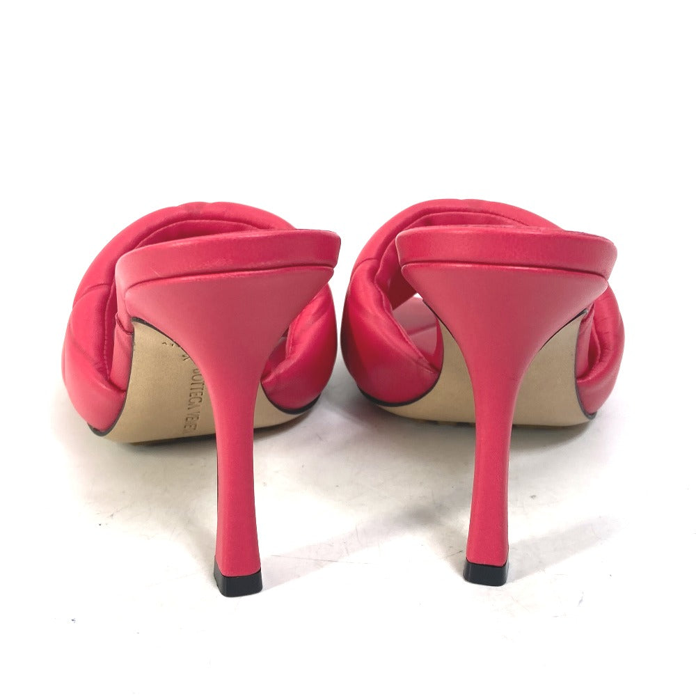 BOTTEGAVENETA Sandals 639943 leather Red type RUBBER LIDO MULES Women 36.5