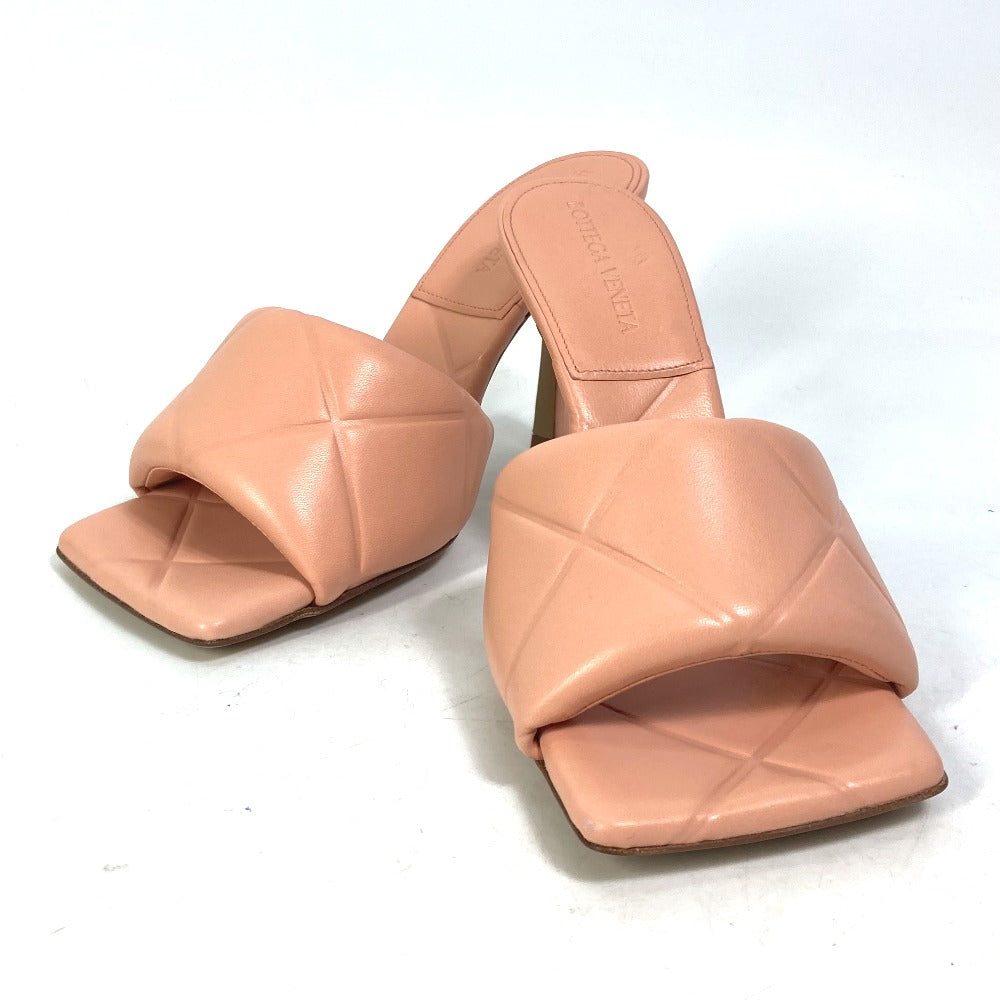 BOTTEGAVENETA Sandals 639943 leather pink RUBBER LIDO MULES Women 37