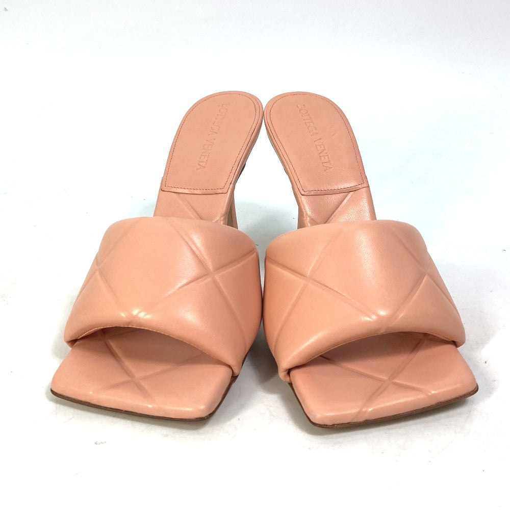 BOTTEGAVENETA Sandals 639943 leather pink RUBBER LIDO MULES Women 37
