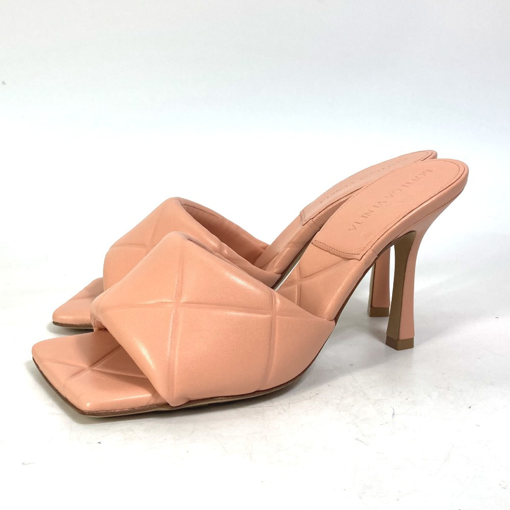 BOTTEGAVENETA Sandals 639943 leather pink RUBBER LIDO MULES Women 37