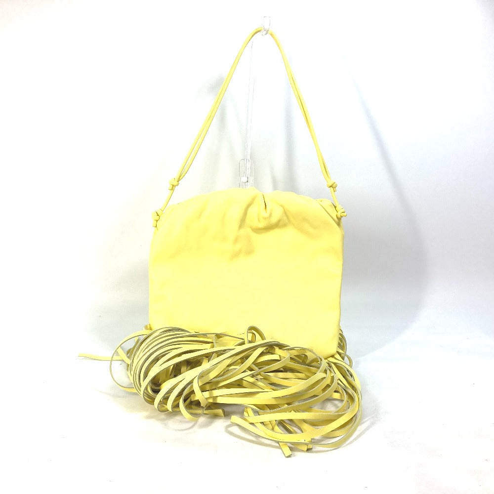 BOTTEGAVENETA Shoulder Bag 630363 leather yellow The fringe pouch Women