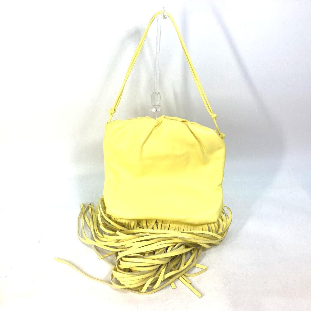 BOTTEGAVENETA Shoulder Bag 630363 leather yellow The fringe pouch Women