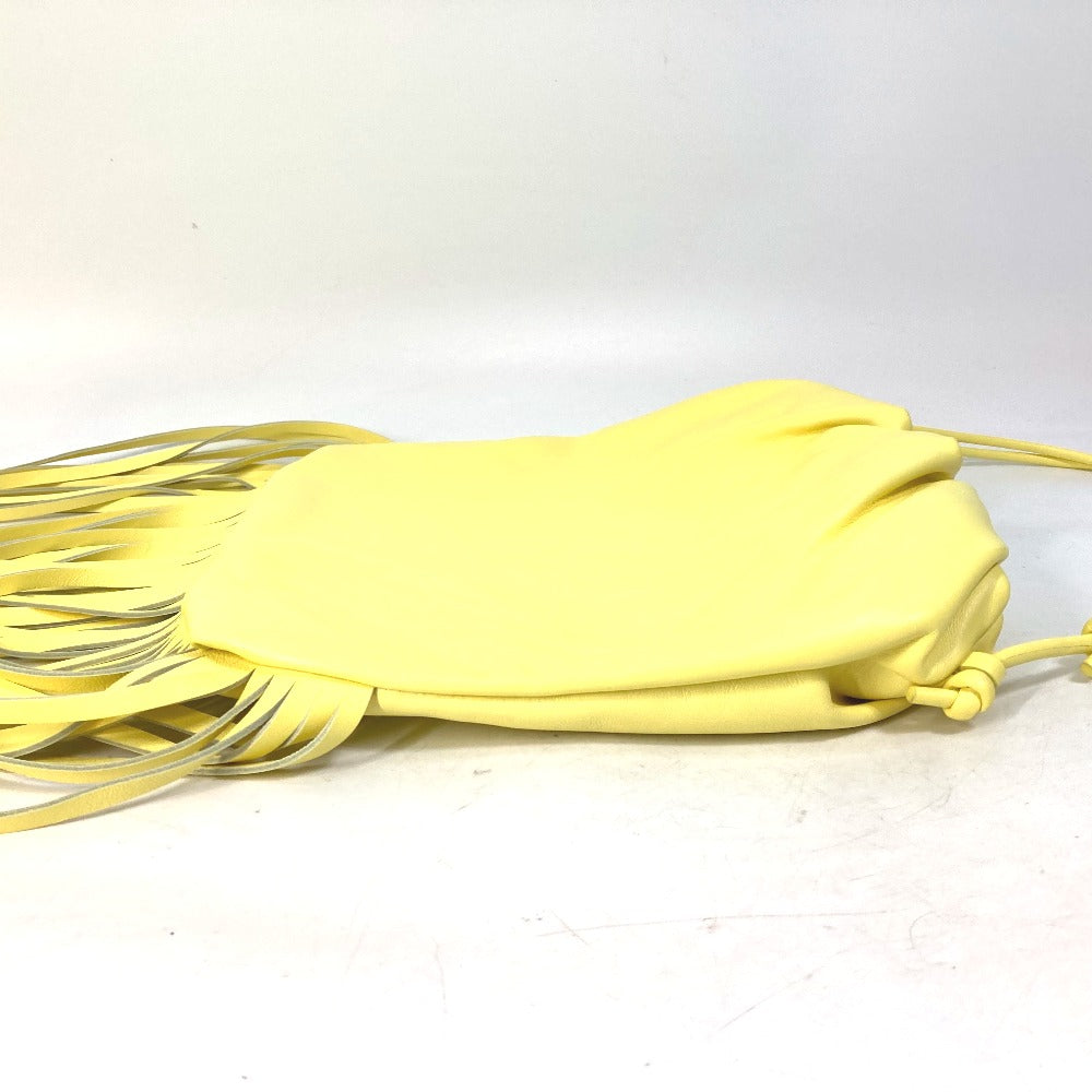 BOTTEGAVENETA Shoulder Bag 630363 leather yellow The fringe pouch Women