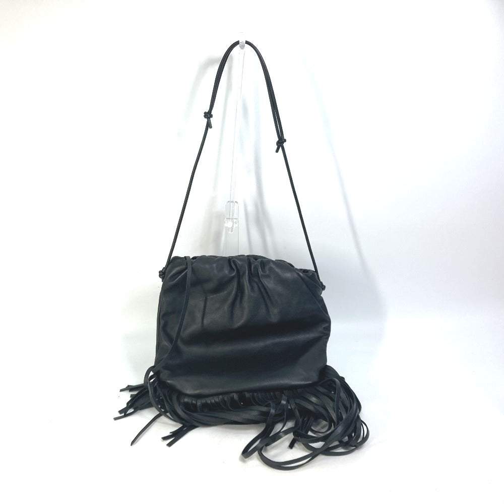 BOTTEGAVENETA Shoulder Bag 630363 leather black The fringe pouch Women