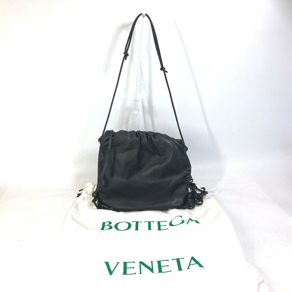 BOTTEGAVENETA Shoulder Bag 630363 leather black The fringe pouch Women